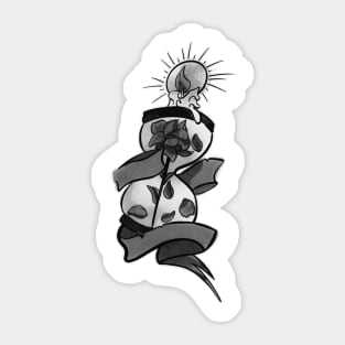 Time Petals - B&W Sticker